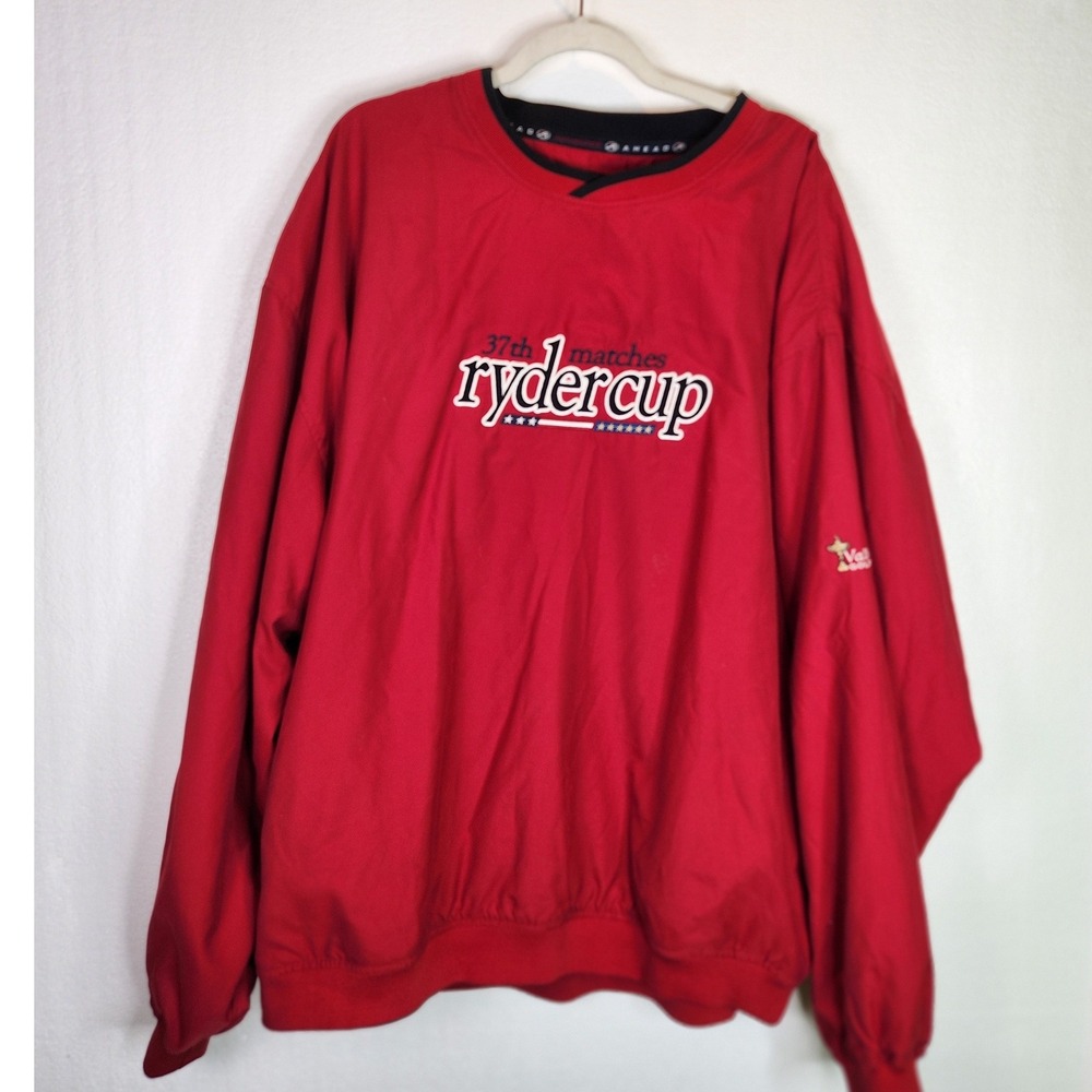 Vintage Ryder‎ Cup Windbreaker Jacket 2008 Valhalla Golf Red Mens XXL
